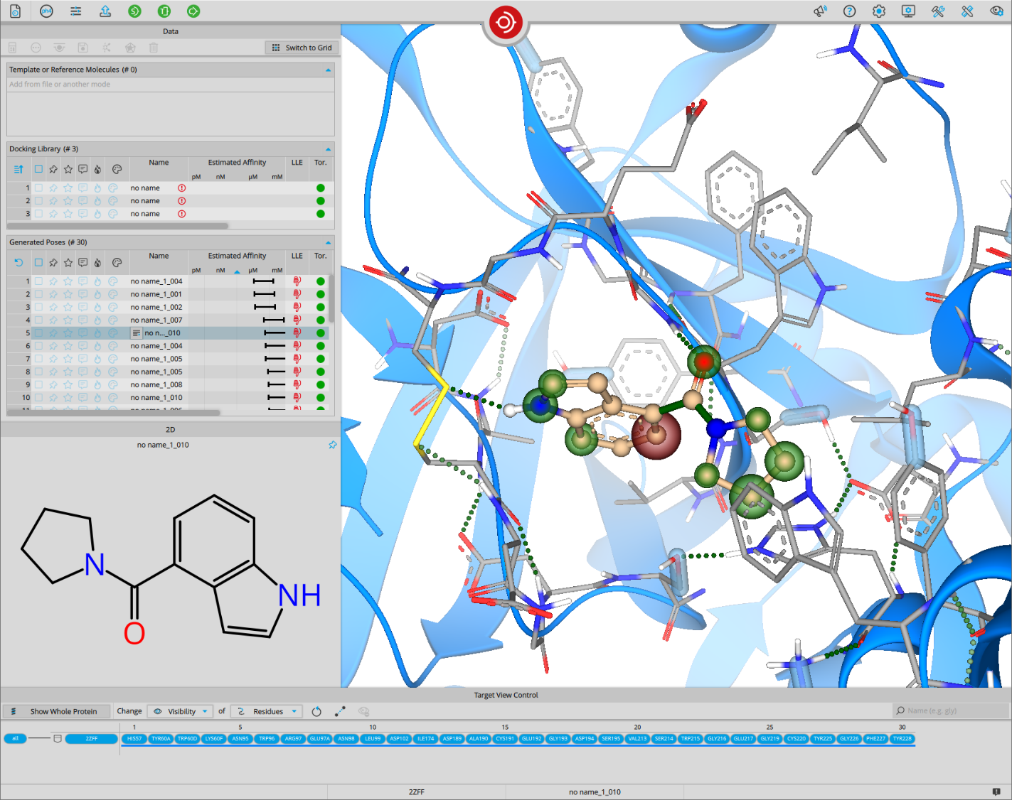 SeeSAR 对接模式 — 位姿生成与评估