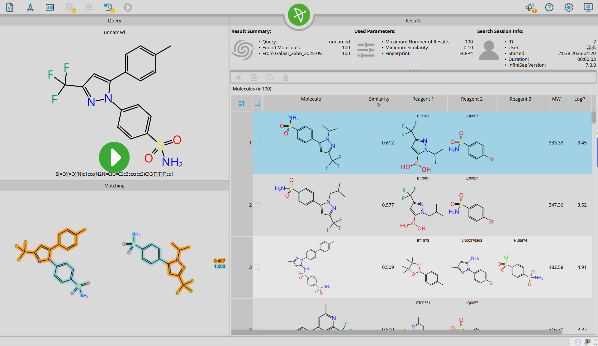 infiniSee 化学空间导航 — 蛋白表面可视化